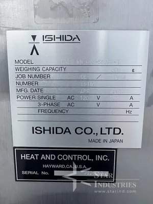 Used 2007 ASHIDA CO LTD DACS-WN-003-SB/PB-I Checkweighers (Misc) | Star Industries #1253731