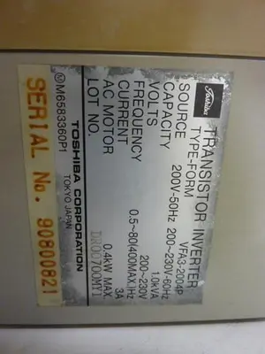 USED TOSHIBA VFA3-2004P