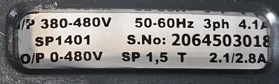 Leroy Somer SP1401 Servo Driver 1.0/1.5hp 380-480V 50-60Hz (BIN1.3.4)