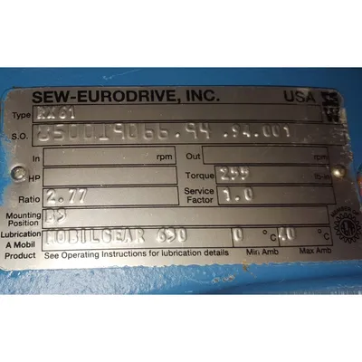 Sew Eurodrive Inline Reducer (2.77:1 ratio)