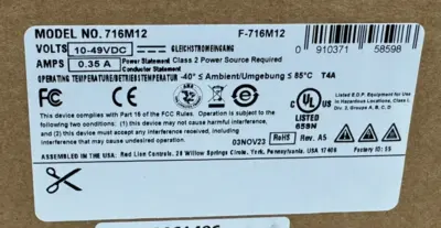 NEW RED LION CONTROLS F-716M12