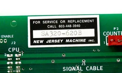 USED NEW JERSEY MACHINE SA320-620B CONTROL BOARD SA320620B