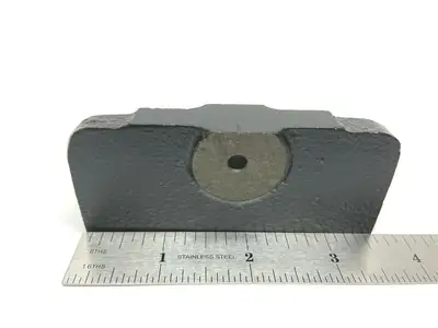 B-16073 | Black Vibratory Block Holder 2-1/2" ID M5 Metric Screw Holes - Used