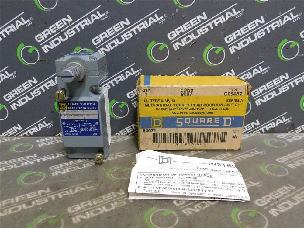 Square D 9007 C054B2 Mechanical Turret Head Position Switch Series A New
