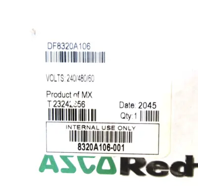 NEW ASCO 8320A106-001 SOLENOID VALVE DF8320A106001