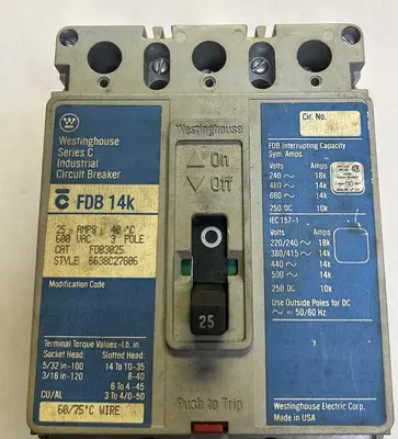 Used WESTINGHOUSE FDB3025 Miscellaneous Equipment (Electrical & Power) Ohio US | Surplus Asset Holdings #1238675