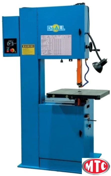 Doall Vertical metal cutting bandsaw, 20" Throat, 13" height, tilt 26" x 26" table.