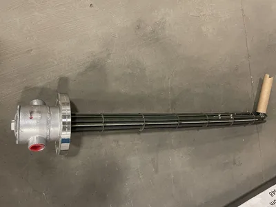 6.6 KW Gaumer Process 3S4F6N52M4YERK-J Immersion Heater 400V 3PH 52” L x 10” Dia