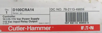 NEW CUTLER HAMMER D100CRA14 PROGRAMMABLE CONTROLLER