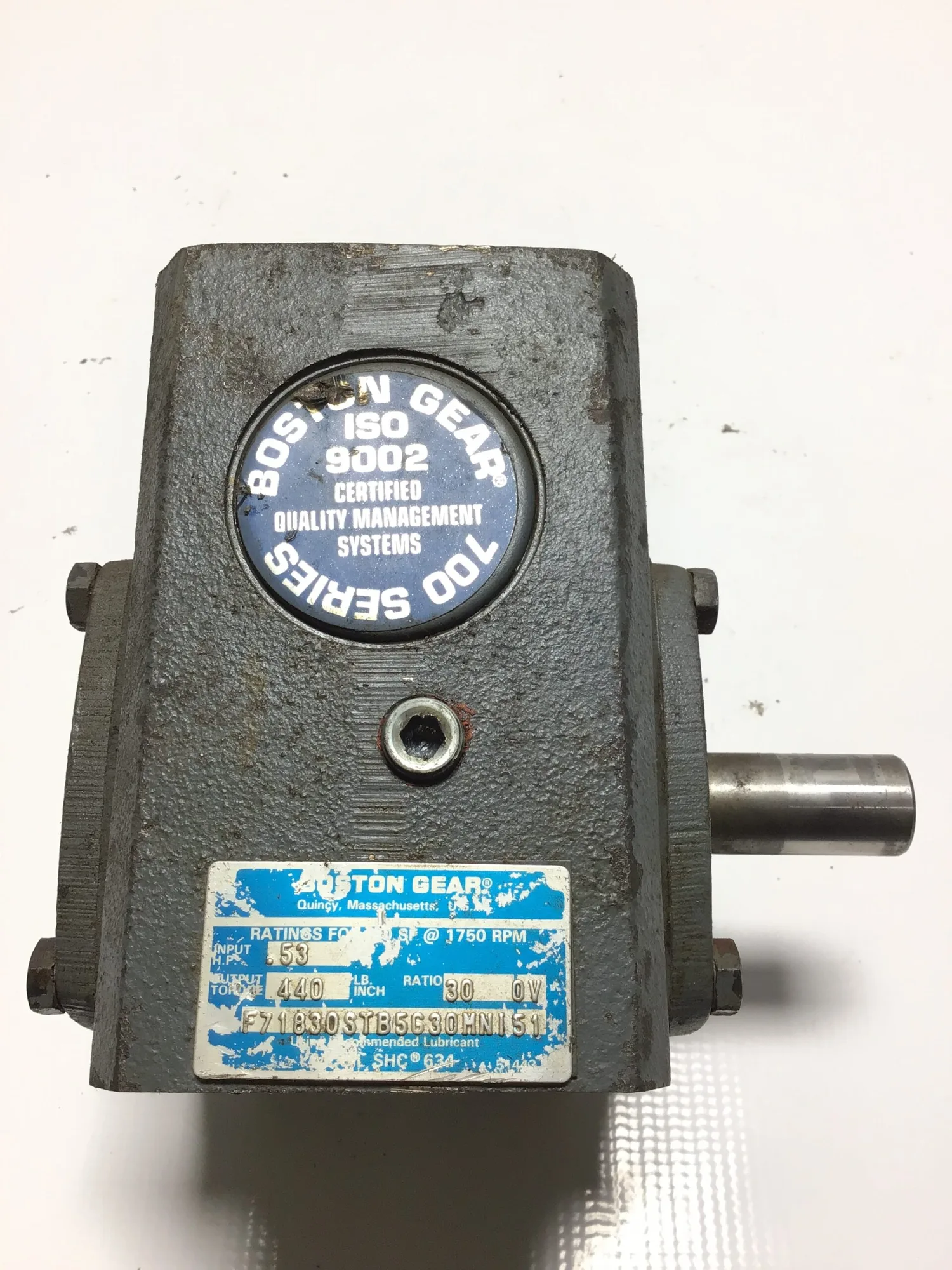 Boston Gear F71830STB5C30MNI51 Speed Reducer 30:1 Ratio
