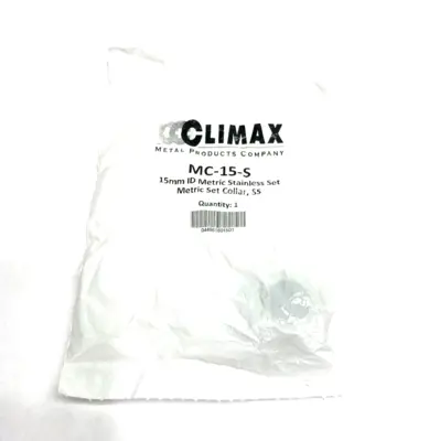 New | in-Stock Climax Stainless Steel Metric Set Collar 15mm ID Misc Industrial Equipment Michigan US | Maverick Industrial Sales #1463026