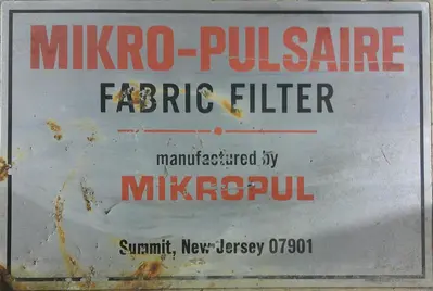 SPC8867  Dust Collector 462 approx. sq.ft. Mikro-Pulsaire reverse pulse jet dust collector