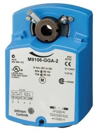 Johnson Controls M9106-GGA-2 Spring Return Actuator w/Plenum Cable 70 lb-in 24V [New, Stocked at Amazon Fulfillment]