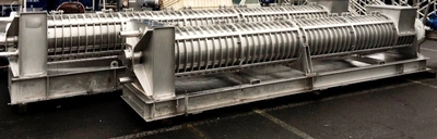 FKC HX-550 screw press for fish dewatering, 304SS.