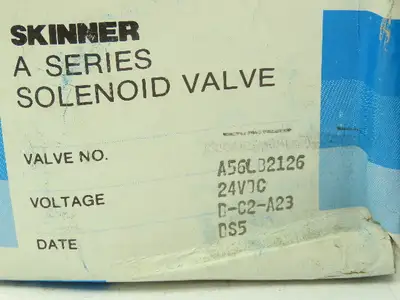 Honeywell Skinner A56LB2126 Solenoid Valve 3-Way NO 24VDC 125 PSI 1/4" 1/8" NPT