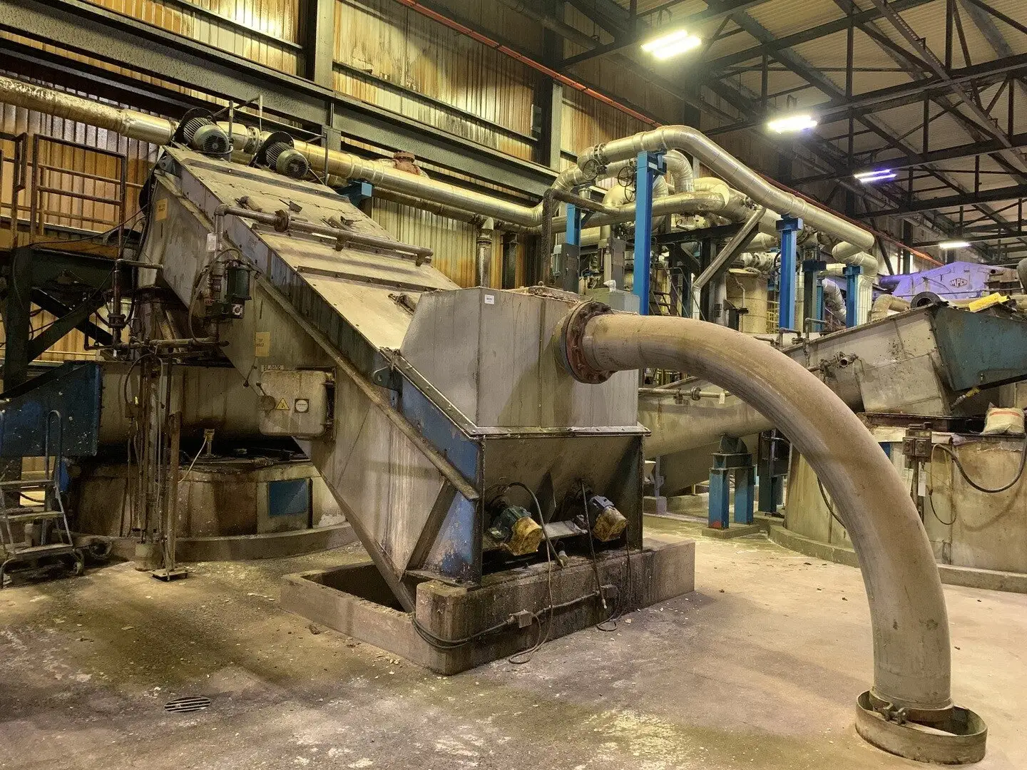 Twin Screw Feeder Conveyor Chip Drainer