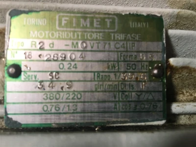 USED FIM MOTOR ( TORINO ), R2D-M0VT71C4-