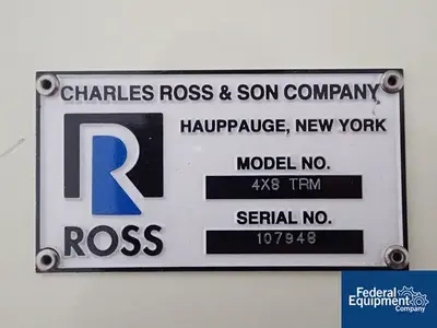 USED Ross 4" x 8" Ross Three Roll Mill