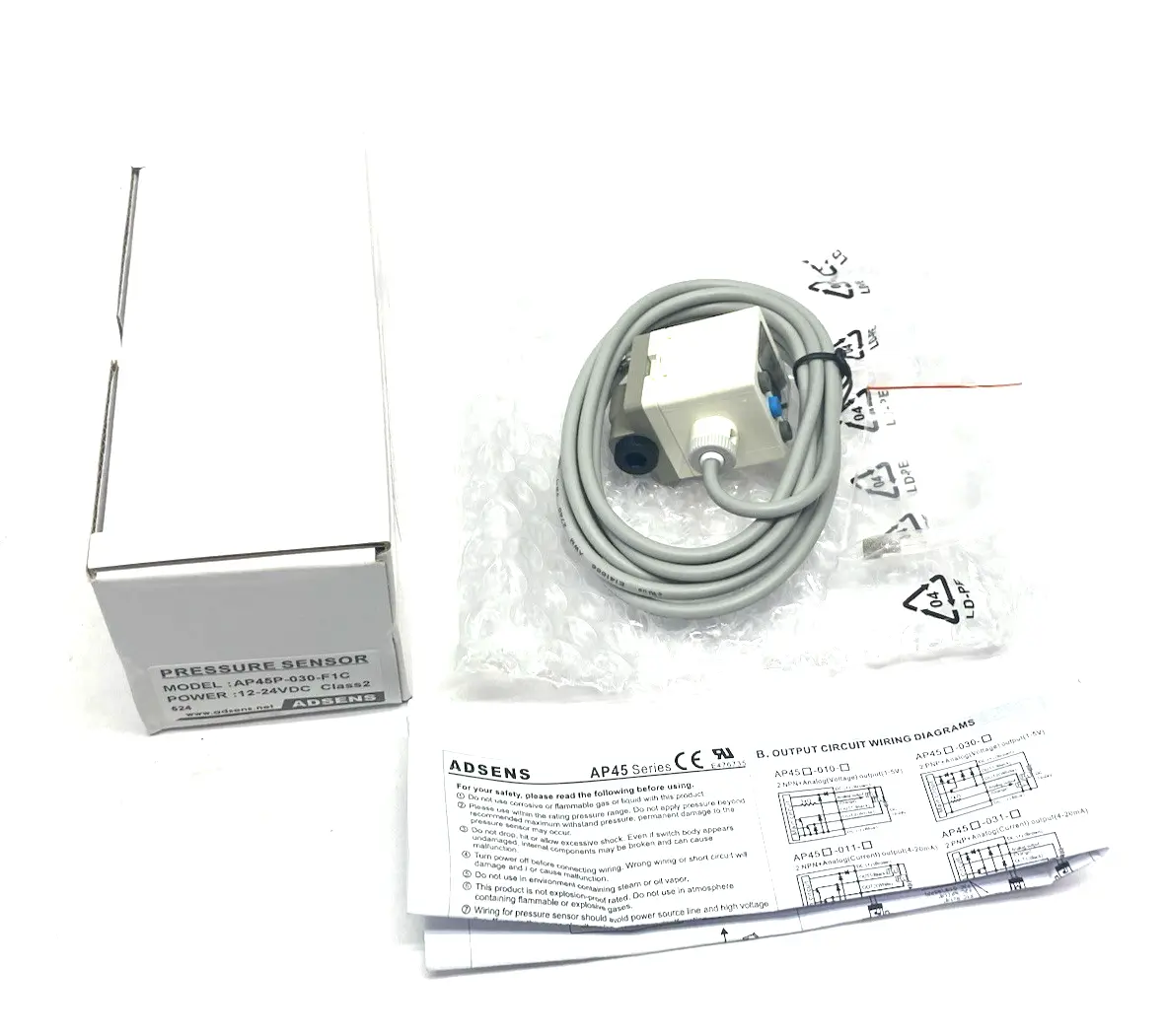 New | in-Stock Adsens 2-Color Display Digital Pressure Switch, UL Rated IP65 Pressure Switches Michigan US | Maverick Industrial Sales #1391113