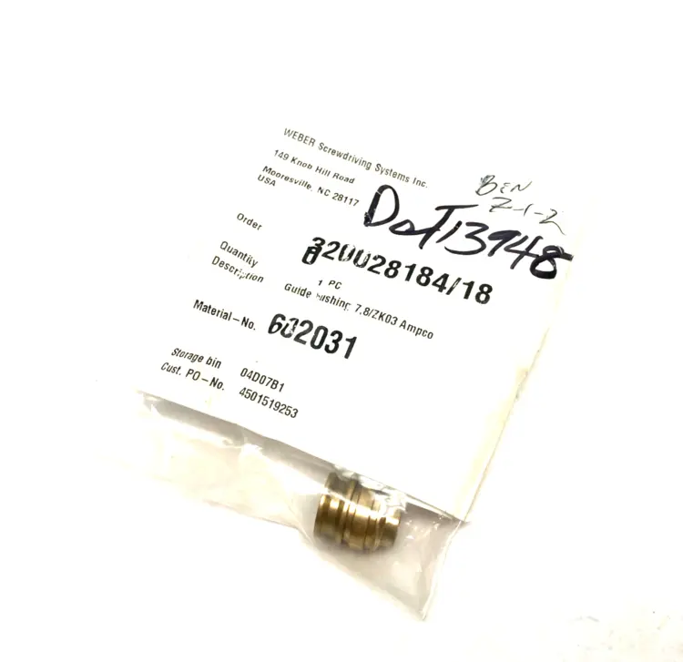 Used WEBER SCREWDRIVING SYSTEMS GUIDE BUSHING 7,8/ZK03 AMPCO Valves/Fittings | Maverick Industrial Sales #1103284