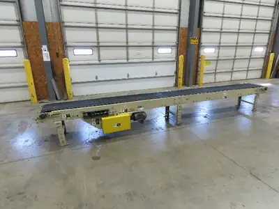 Lewco 21"x 18' Slider Bed 18" Belt Conveyor .5Hp 460V 3PH Center Drive 64 FPM