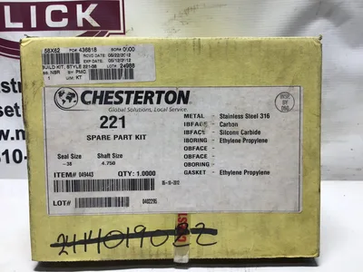 CHESTERTON 221 SPARE PART KIT 043956 SEAL SIZE -38 SHAFT SIZE 4.750