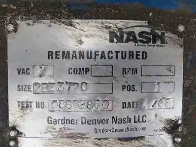 17000 cfm nash vacuum pump