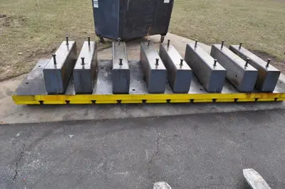 144" x 43" x 5-1/2" THICK T SLOTTED BOLSTER PLATE