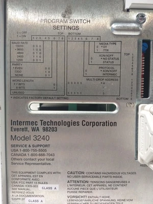 Intermec EasyCoder 3240 Label Printer 120V Thermal Barcode Serial Parallel