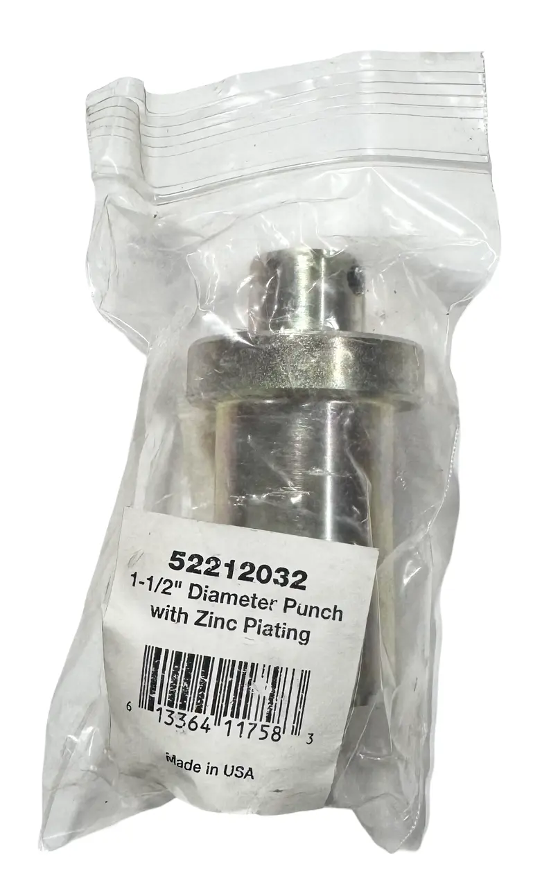 1-1/2" Diameter Punch with Zinc Plating USA Made