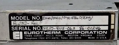 USED EUROTHERM EMM/MAS/M0586D/ENG/RS232/REC// PC MODULE