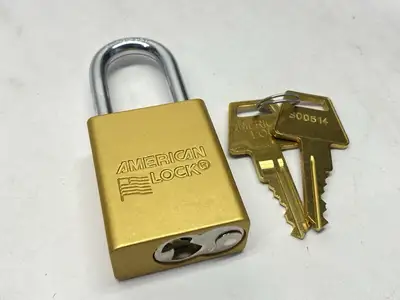 USED AMERICAN LOCK LOCKOUT PADLOCK YELLOW KEY S00614 LOT OF 9