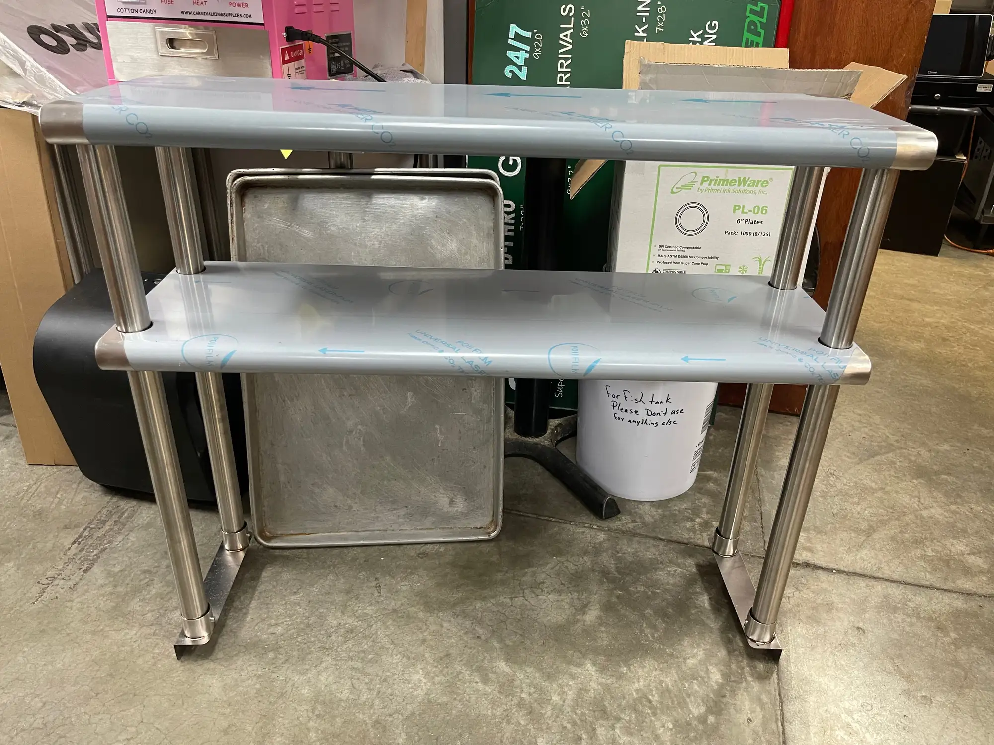 New | in-Stock Falcon Restaurant Supply New Stainless Steel Double Over Shelves for 36" Prep Table Food, Restaurant, & Bakery Parts & Accessories Illinois US | Falcon Restaurant Supply #1375812