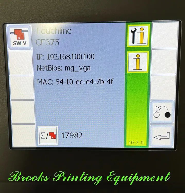 Used 2025 MULTIGRAF CF375 Paper Folders North Carolina US | BROOKS PRINTING EQUIPMENT #685239