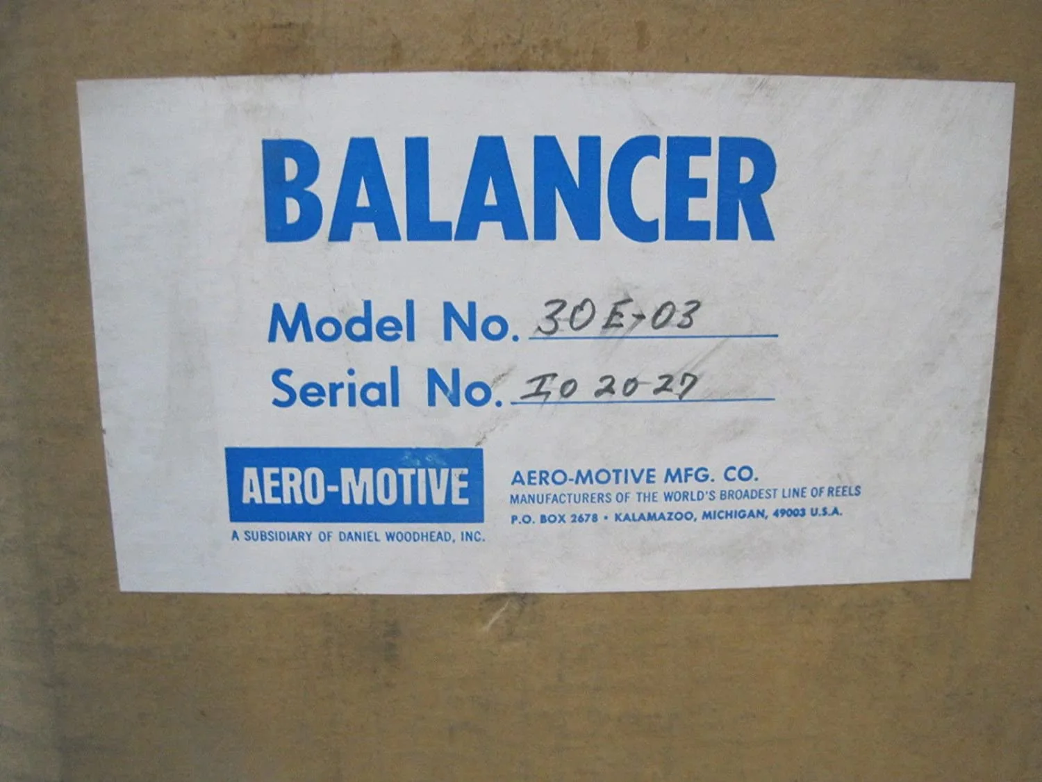 AERO-Motive MFG. 30E-03 Balancer 30E03