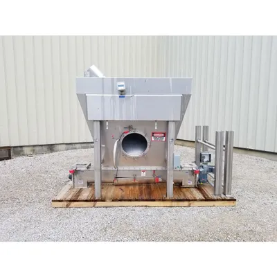 Used Stainless Steel Anderson & Dahlen Bin with 9" dia. x 7.5' L Screw Feeder