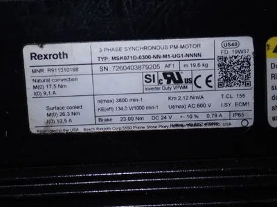 USED REXROTH MSK071D0300NNM1UG1NNNN
