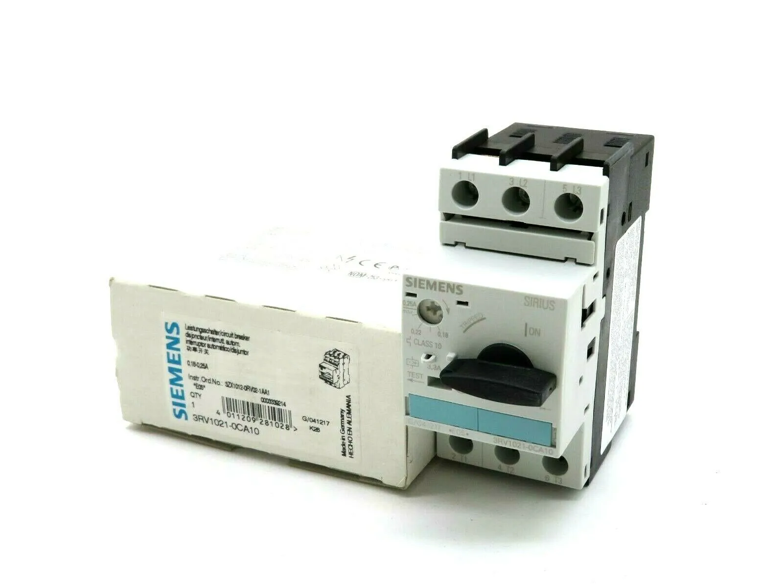 NEW SIEMENS 3RV1021-0CA10 CIRCUIT BREAKER 3RV10210CA10