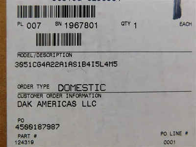 Rosemount 3051CG4A22A1AS1B4I5L4M5 Gage Pressure Transmitter 275 PSIG Max. WP New NIB
