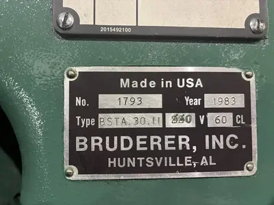 USED 1983 BRUDERER BSTA 30II