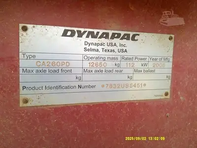Used 2008 DYNAPAC CA260PD Single Drum Rollers New York US | Beck Equipment #1509320