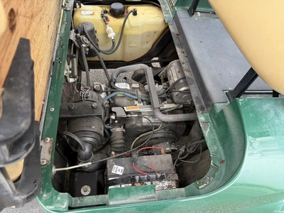 (1) 2015 E-Z-Go golf cart with a Kawasaki gas engine, includes ball washer and Club canopy, ball cov...