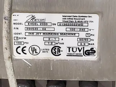 USED MARCONI VIDEOJET EXCEL 2000