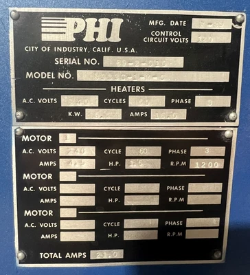 USED 1989 PHI PHI B333C-1-M-C PRESS