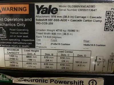 Used 2019 YALE GLC050VX Misc Forklifts Illinois US | Somerset Equipment Sales #1542996