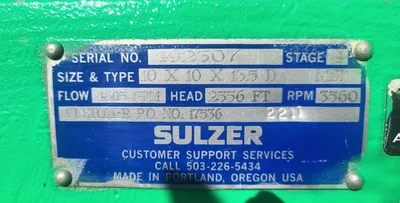 USED SULZER BINGHAM 10X10X13.5D MSD