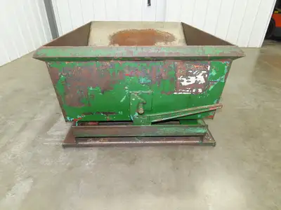 Roura Self Dumping Hopper 1/3 Yard Forklift Steel Dumpster 40x48x24"