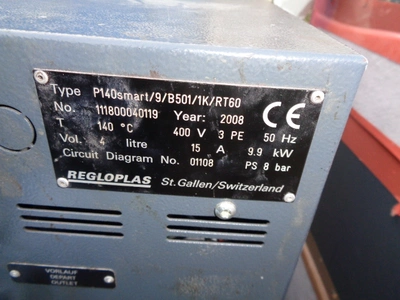 9.9 kW Regloplas Hot Water Heater Type P140s