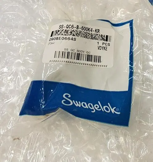 Used SWAGELOK SS-QC6-B-600K4-KR Parts (Hydraulics and Pneumatics) | Advanced Capital Equipment Sales #430827