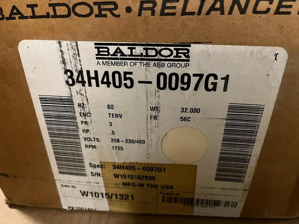 New | in-Stock BALDOR 34H405-0097G1 Industrial Controls | Surplus Asset Holdings #1220770